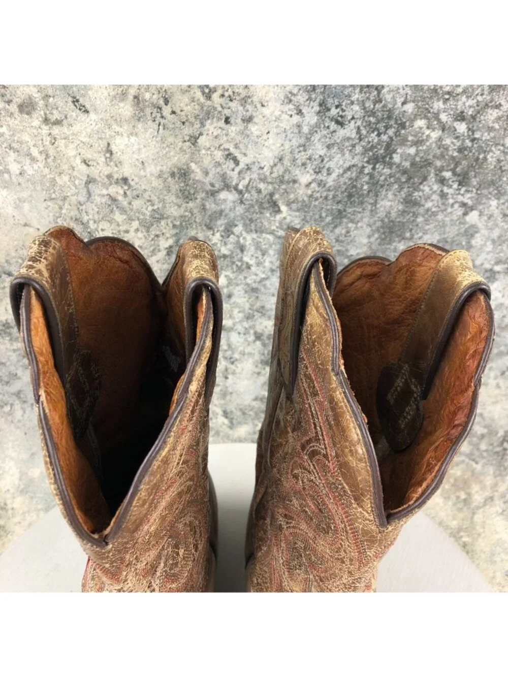 Rio Grande Limited Men's 28 (US 9.5-10) Brown Leather Western Cowboy Boot FAIR